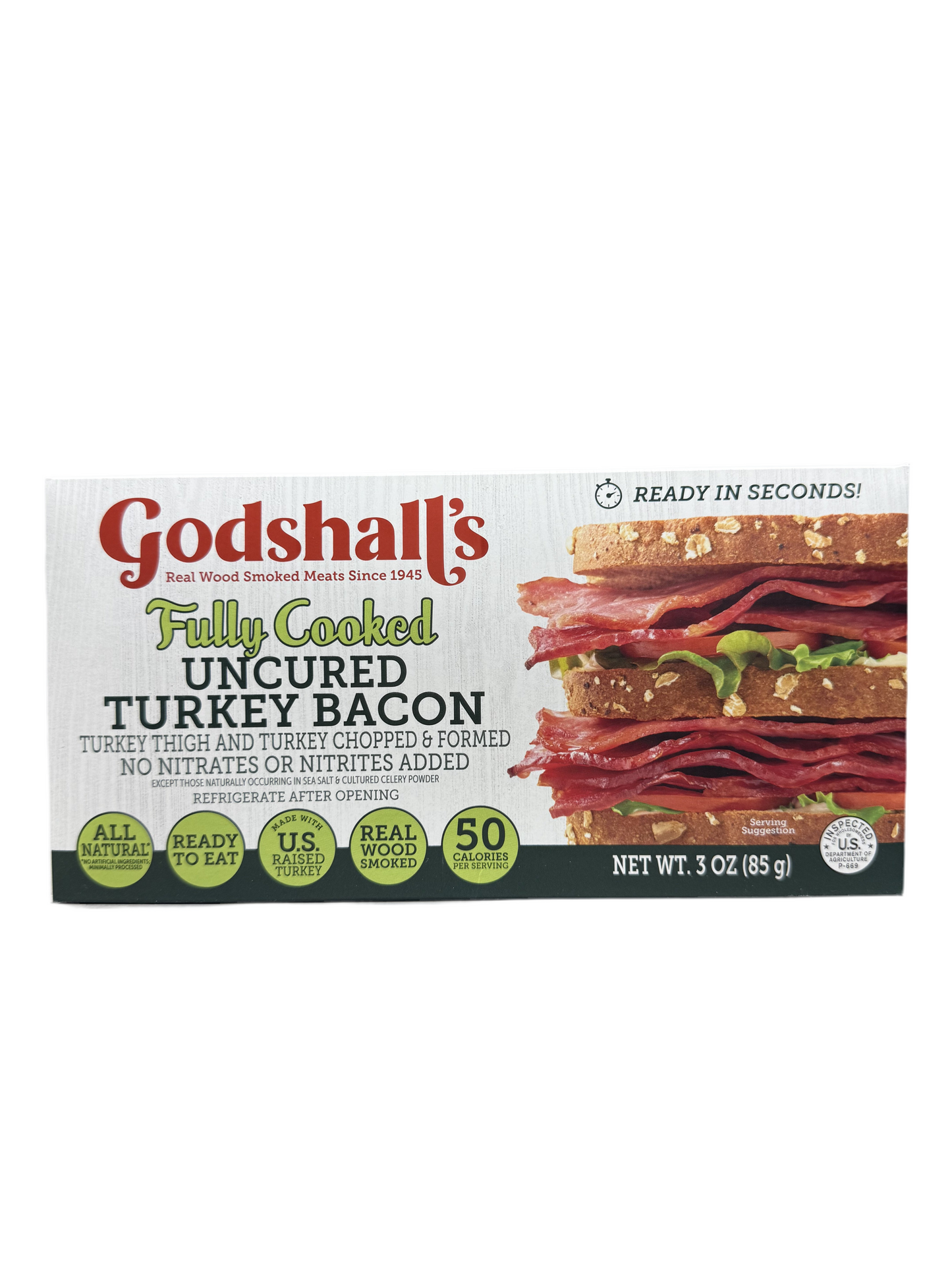 Godshall’s Fully Cooked Uncured Turkey Bacon