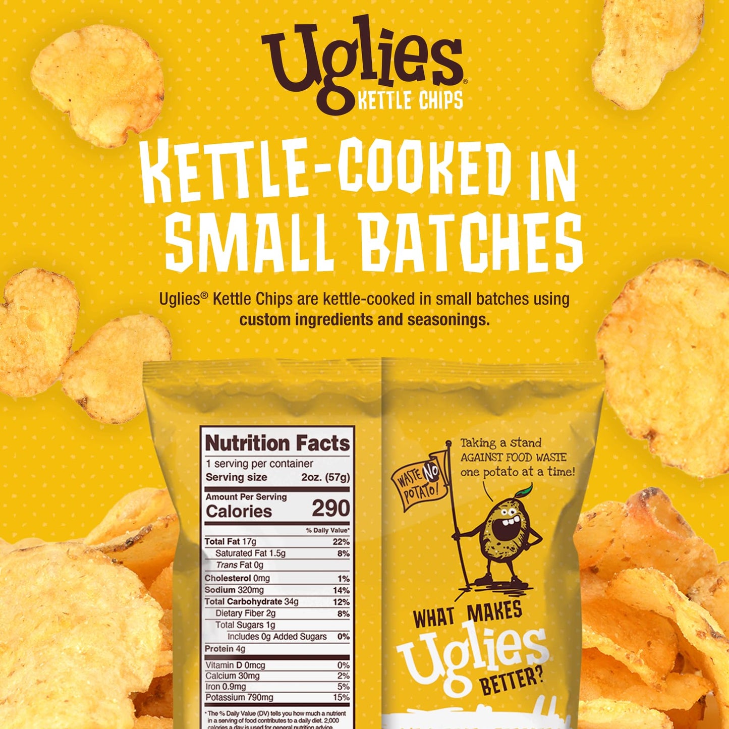 Uglies Kettle-Cooked Cheddar & Sour Cream Potato Chips